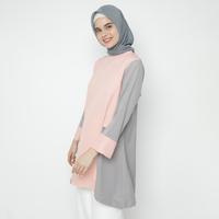 Gambar Eiza by duapola Block Combination Tunik 8833 - Peach - M dari Eiza by duapola Kab. Tangerang 2 Tokopedia