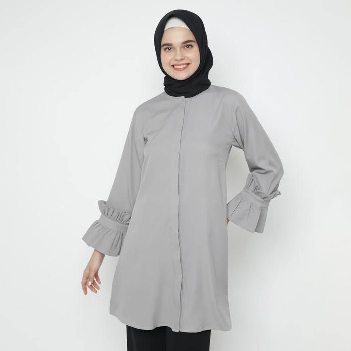 Gambar Eiza by duapola Remple Sleeves Tunik 8835 - Silver - M dari Eiza by duapola Kab. Tangerang Tokopedia