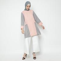 Gambar Eiza by duapola Block Combination Tunik 8833 - Peach - M dari Eiza by duapola Kab. Tangerang 4 Tokopedia