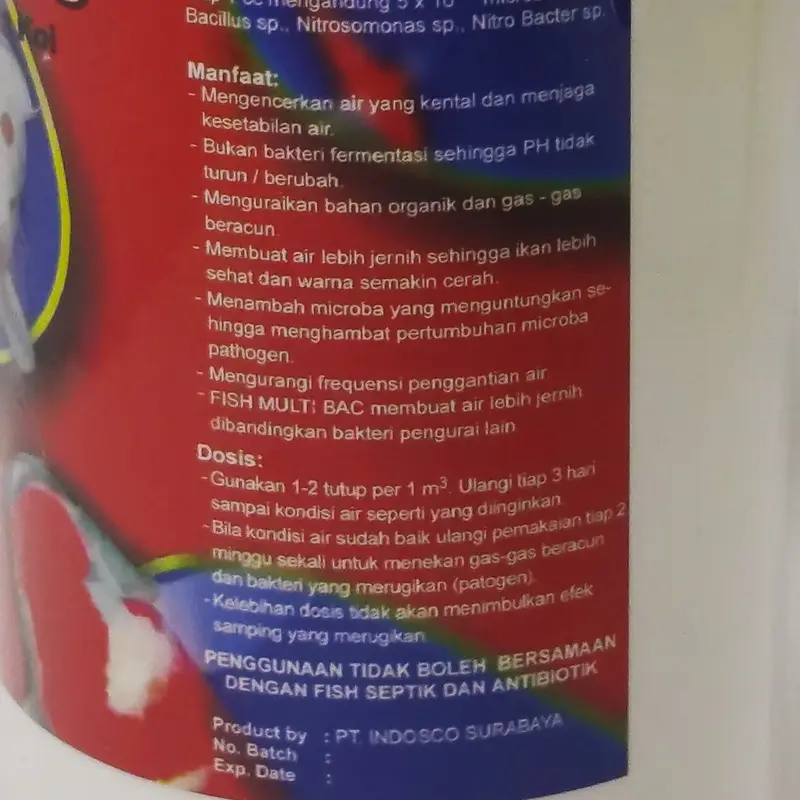 Probiotik Untuk Ikan Koi Fish Multi Bac 2