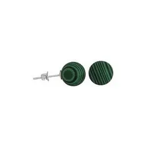 Anting Malachite Bulat Perak Asli YESSMC013R