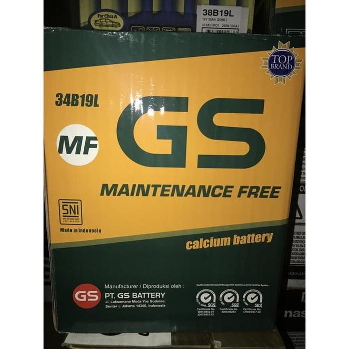 Gambar Aki Mobil GS ASTRA MF 34B19L 34Ah 12V KHUSUS GOSEND -55625 dari Jasutra Motor Kab. Bekasi Tokopedia