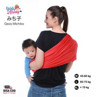Gambar YooBerry Geos Michiko Gendongan Bayi Samping Baby Sling ANT001 - Biru, XL dari Berry Baby Kota Bandung 4 Tokopedia
