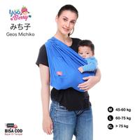 Gambar YooBerry Geos Michiko Gendongan Bayi Samping Baby Sling ANT001 - Biru, XL dari Berry Baby Kota Bandung 1 Tokopedia