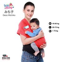 Gambar YooBerry Geos Michiko Gendongan Bayi Samping Baby Sling ANT001 - Biru, XL dari Berry Baby Kota Bandung 2 Tokopedia