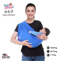Gambar YooBerry Geos Michiko Gendongan Bayi Samping Baby Sling ANT001 - Biru, XL dari Berry Baby Kota Bandung 3 Tokopedia