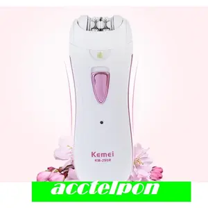 Kemei KM - 290R Lady Mini Rechargeable Washable Electric Hair Remover