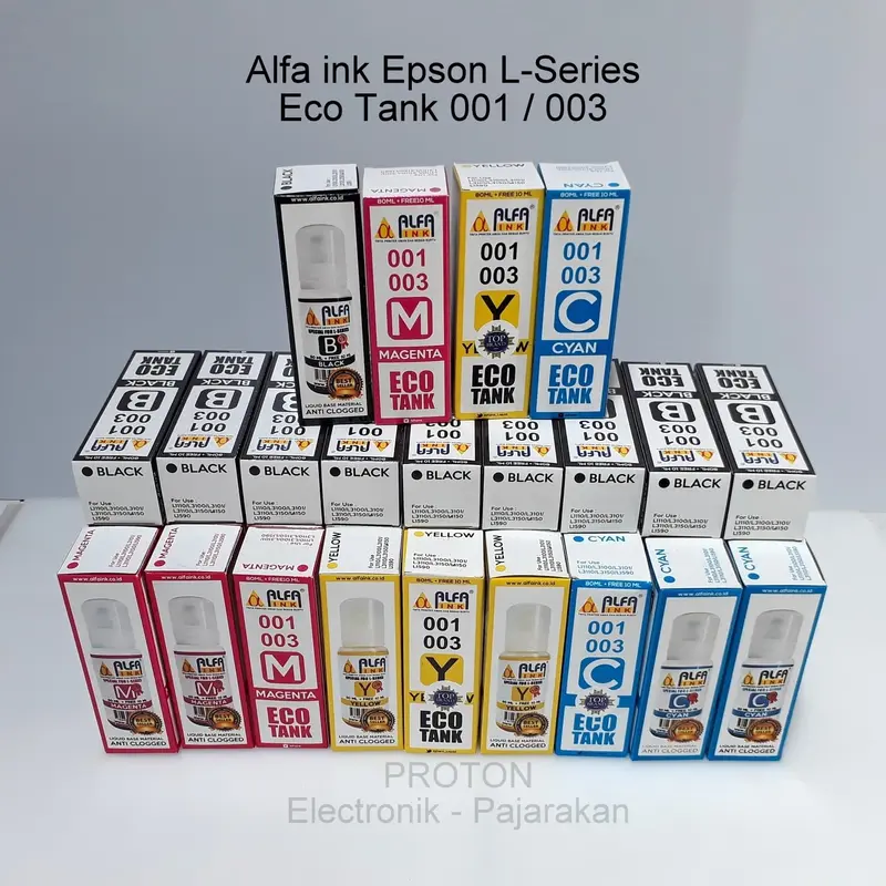 Tinta printer Alfa ink original Epson L-Series Eco tank 001 003 L3110 2