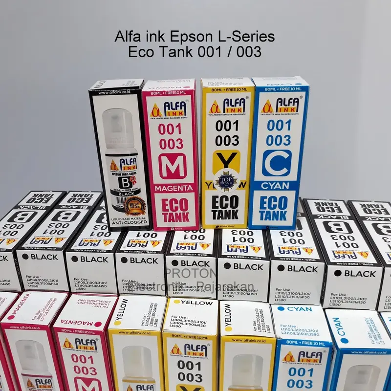 Tinta printer Alfa ink original Epson L-Series Eco tank 001 003 L3110 0
