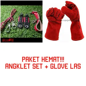 PAKET HEMAT!!! Angklet Set Burung Hantu Barn Owl Tyto Alba Serak Jawa + Sarung Tangan Las