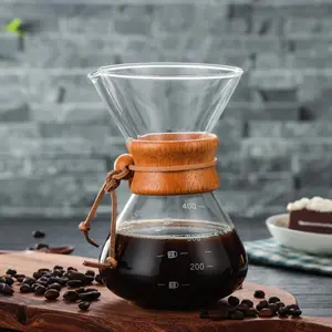 Coffee Server Chemex Drip Pour Over Borosilicate Glass 400ml - SE110
