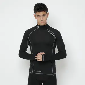 Baselayer Rashguard Waldos Tiano Black Wetsuit Diving Swimming gear