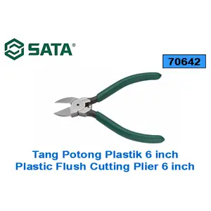 Tang Potong Plastik 6" - Plastic Flush Cutting Plier 70642 SATA TOOLS