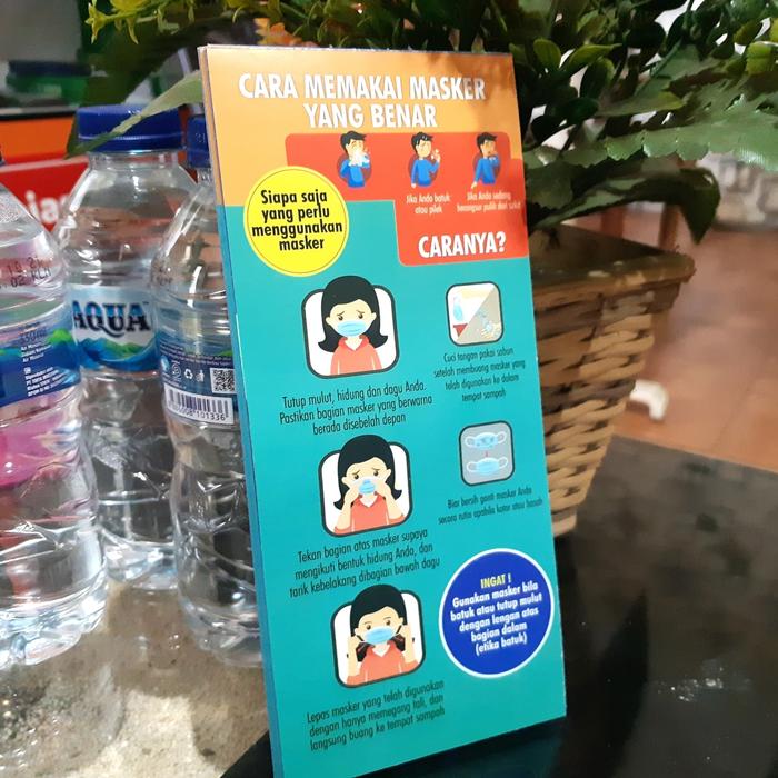 Gambar Flyer Cara Pakai Masker dan 6 Langkah Cuci Tangan dari Sahabat Sejasa Kab. Sleman Tokopedia