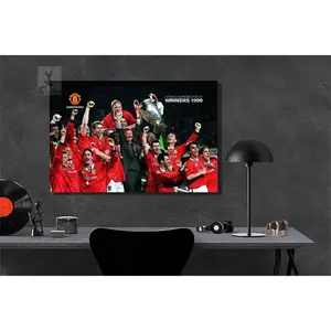 Poster Sepak Bola - Manchester United F.C. - Juara Liga Champion 1999