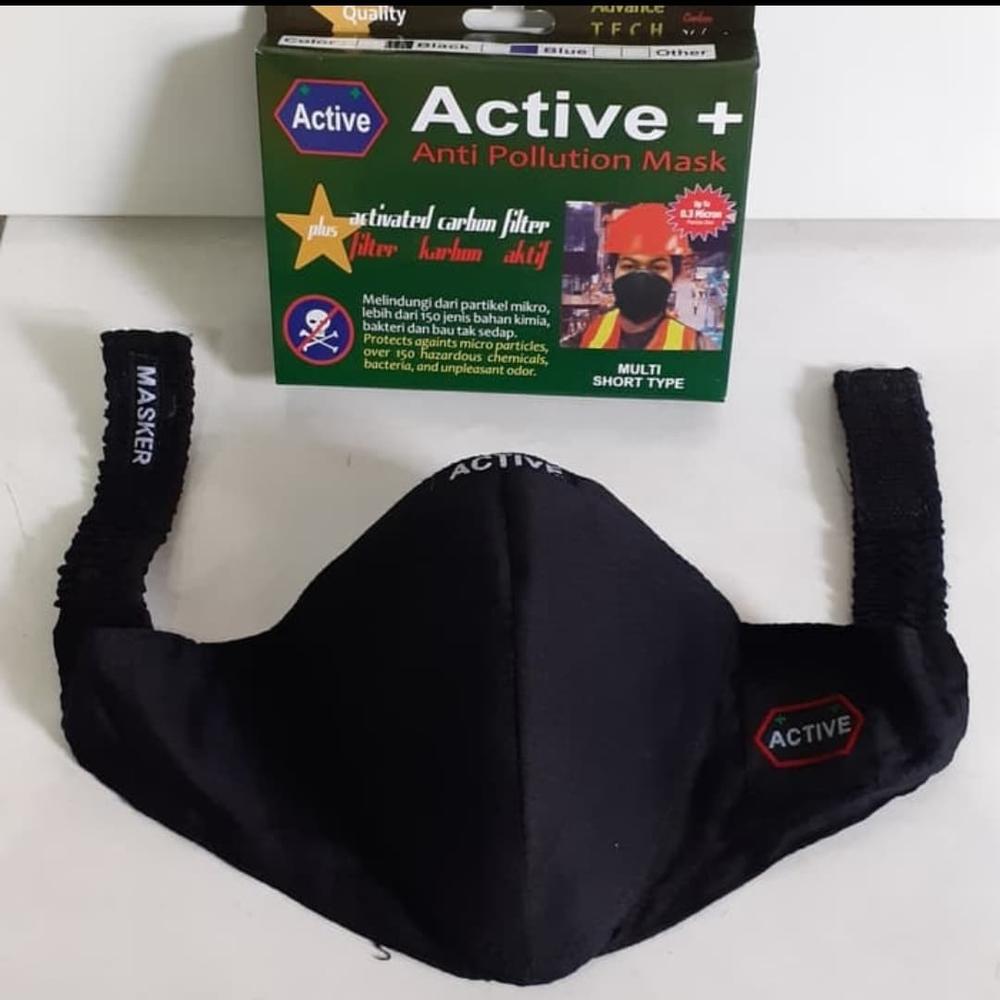 MASKER FILTER CARBON ACTIVE KARBON AKTIF ANTI POLUSI ACTIVE PLUS