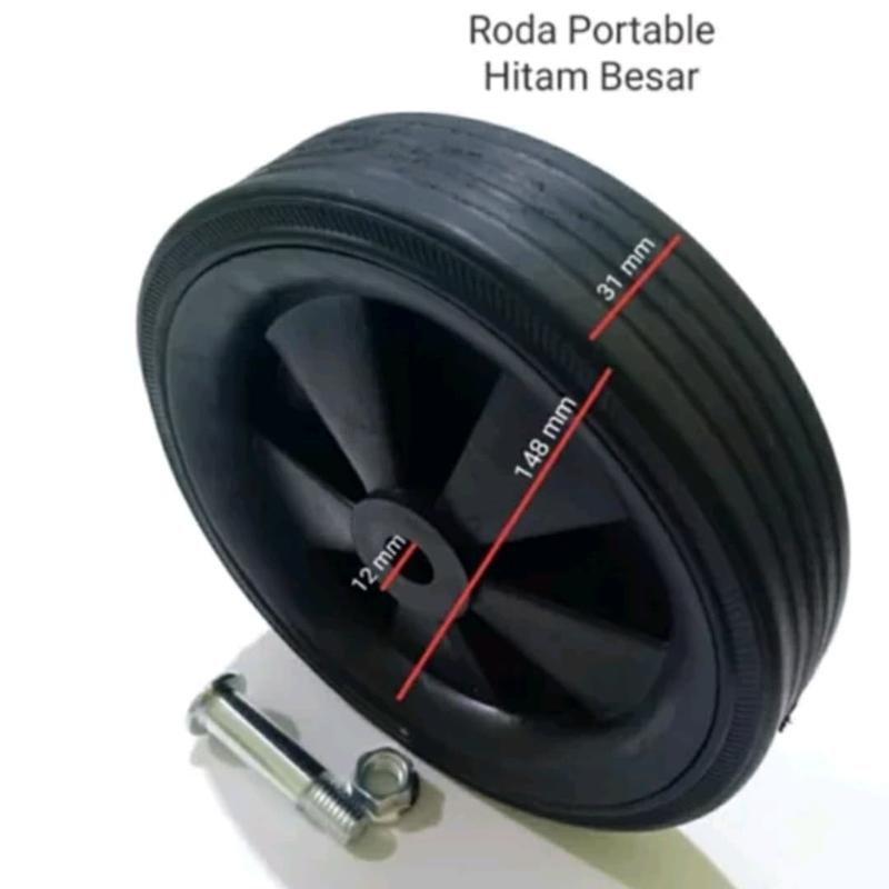 Roda kompresor portable hitam besar - Shop | Tokopedia