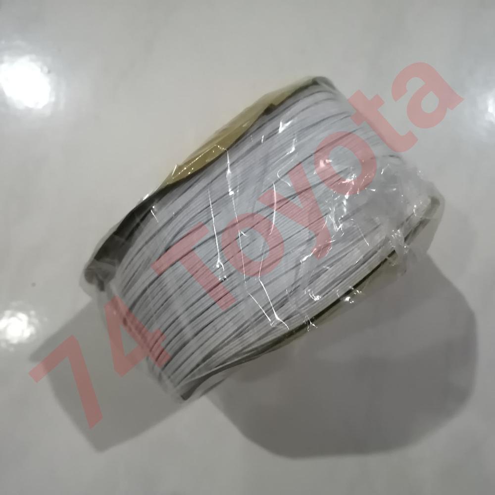 Tali Masker Tali Karet Elastis 4mm Putih Elastic Gepeng Pipih 180 Yard