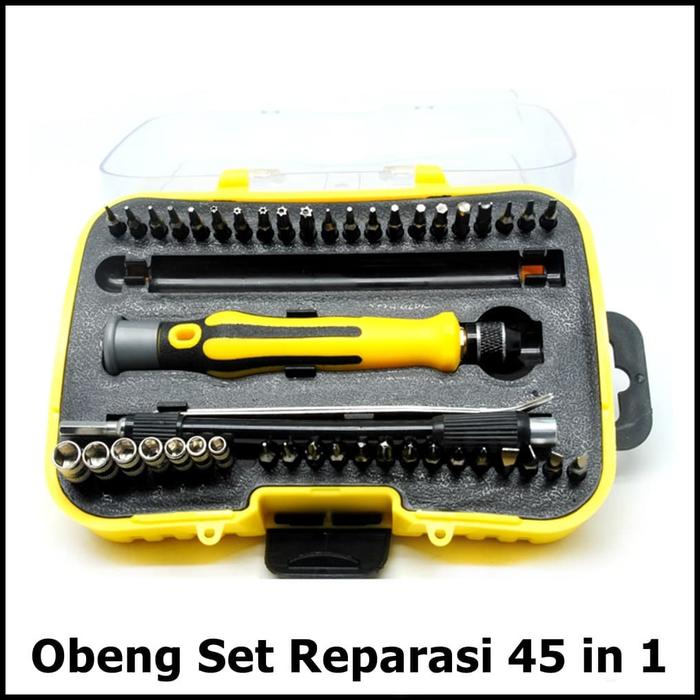 Jual Obeng Set Reparasi 45 in 1 Tool Kit Plus Pinset dan Box - Kota ...