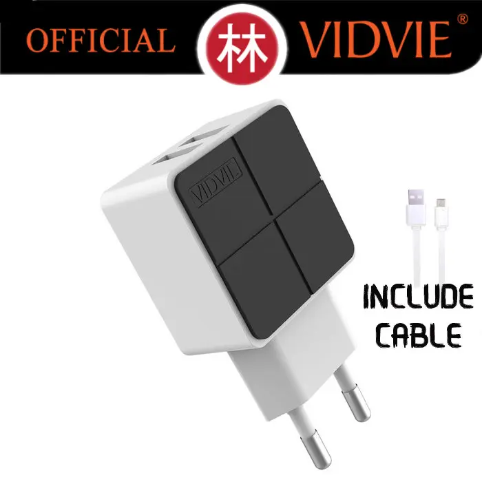 Gambar Vidvie PLE204 V8 Dual USB Charger 2.1A With Micro USB Cable - Hitam dari Liem Group Kota Administrasi Jakarta Barat 5 Tokopedia