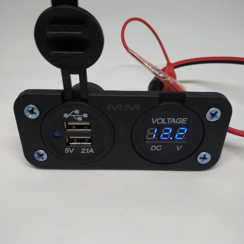 voltmeter motor layar digital LED dan charger 2 socket USB - Shop ...