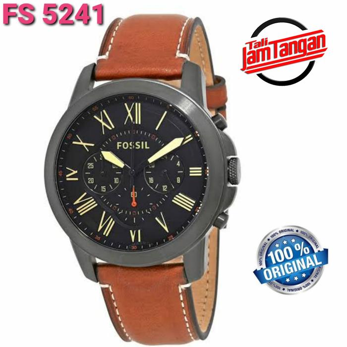Gambar Jam Tangan Fossil FS5241 Grant Chronograph Luggage Leather Watch dari Tali Jam Tangan com Kota Tangerang Selatan Tokopedia