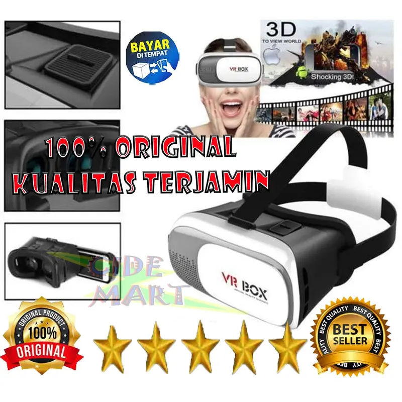 VR BOX VIRTUAL REALITY FOR SMARTPHONE Shop Tokopedia