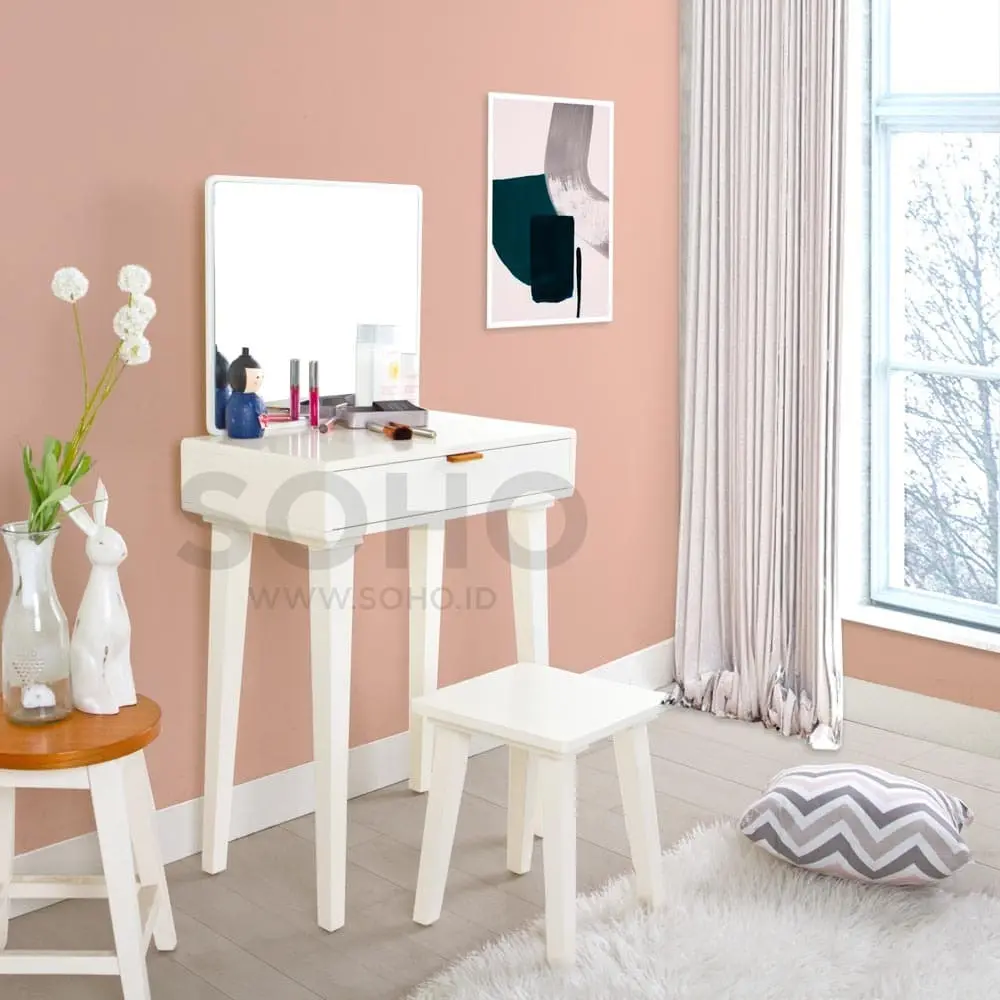 SOHO.ID Raisa Mini Console - Meja Rias Minimalis Estetik Korea