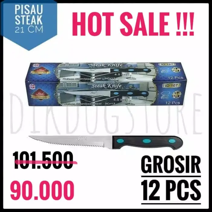 Pisau Steak Stainless Steel IDEAL ID107 Grosir Murah