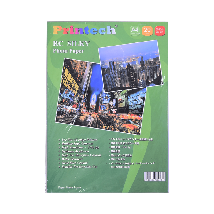 Gambar Kertas Foto / Photo Paper Printech RC Silky Photo Paper A4 260g dari printech Kota Administrasi Jakarta Utara Tokopedia