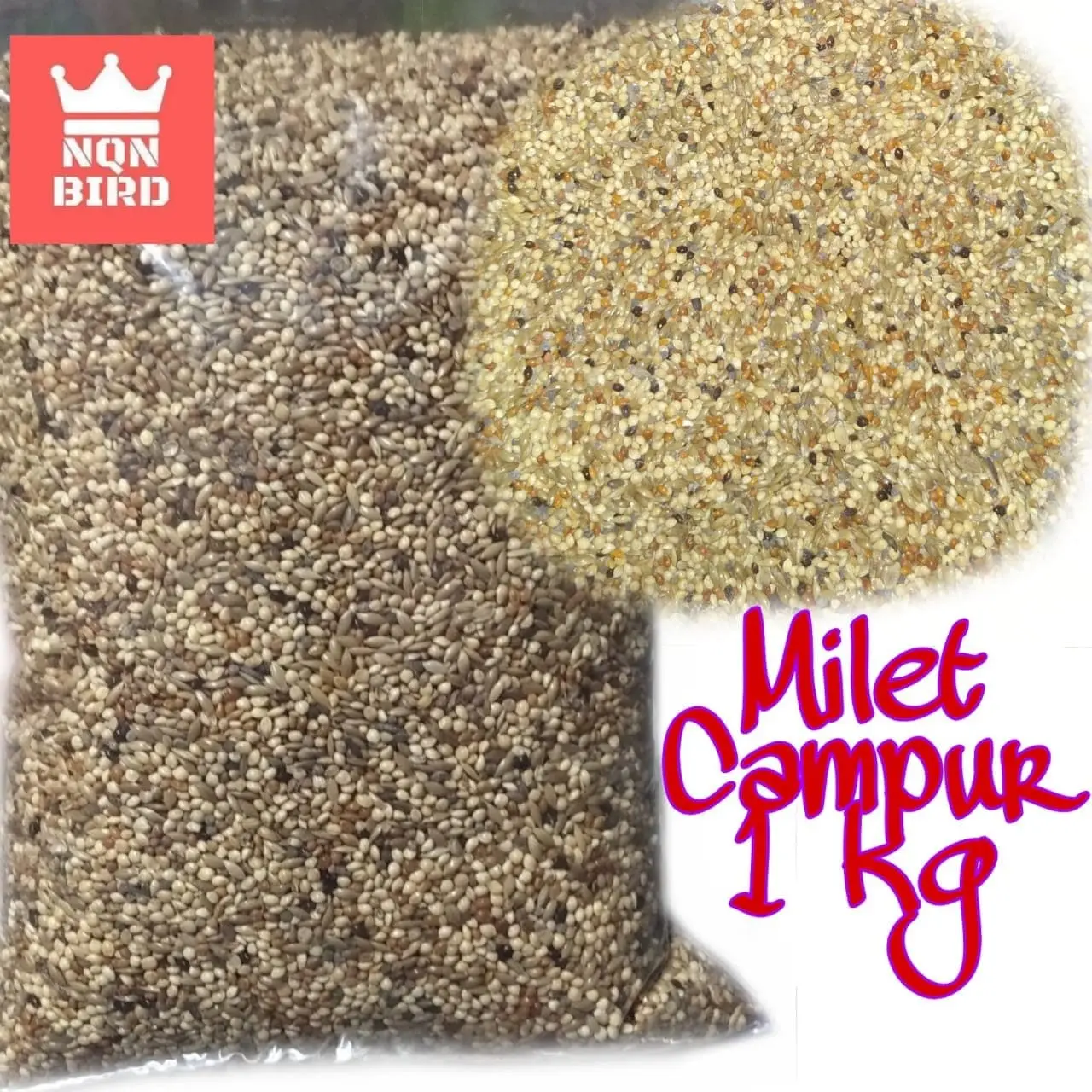NQN Milet Campur Pakan burung Respack 1kg