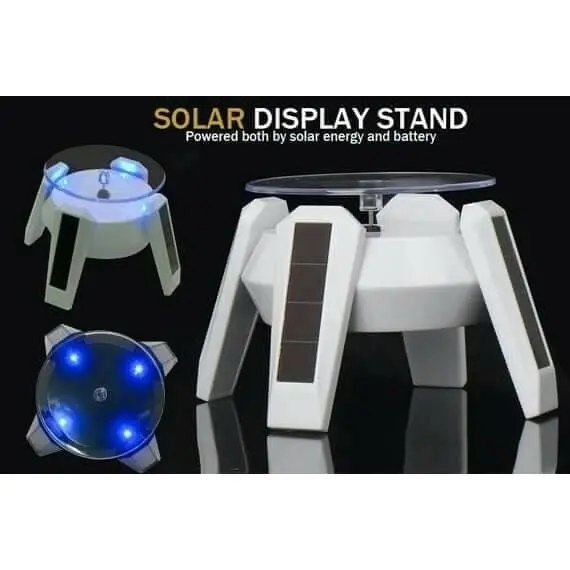 Solar Display Stand Rotating Tinggi 4 Kaki Alat Pajangan Berputar