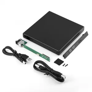 Case DVD CD DVD-Rom Eksternal USB 2.0 12.7mm SATA untuk Laptop CD /