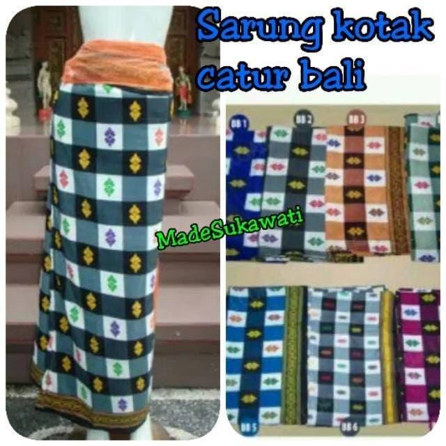 Gambar sarung catur khas bali dari MadeSukawati Kab. Gianyar Tokopedia