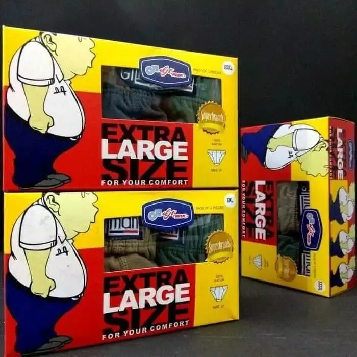 Celana dalam Pria Gtman BIG SIZE EXTRA LARGE XXL , XXXL . XXXXL