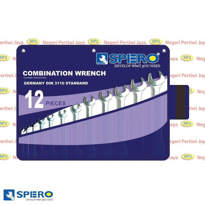 Gambar Spero Combination Wrench Set 12 Pcs With Pouch- Kunci Ring Pas Metric dari negeripertiwijaya Kota Administrasi Jakarta Barat Tokopedia