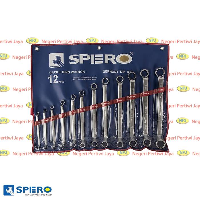 Gambar Spero Offset Ring Wrench Set 12 Pcs With Pouch - Kunci Ring Ganda dari negeripertiwijaya Kota Administrasi Jakarta Barat Tokopedia