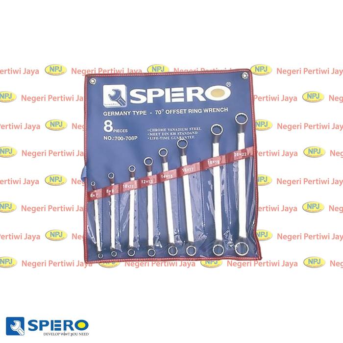 Gambar Spero Offset Ring Wrench Set 8 Pcs With Pouch - Kunci Ring Ganda dari negeripertiwijaya Kota Administrasi Jakarta Barat Tokopedia