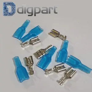 Skun Female 6.3 Brass Chrome Tebal 1 set plus Sleeve Biru