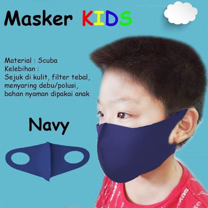Masker Scuba Polos Anak Navy