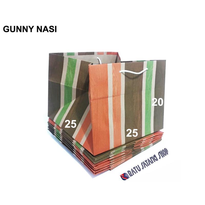 TAS PAPER BAG GUNNY BOX NASI (25 X 25 X 20) - Shop | Tokopedia