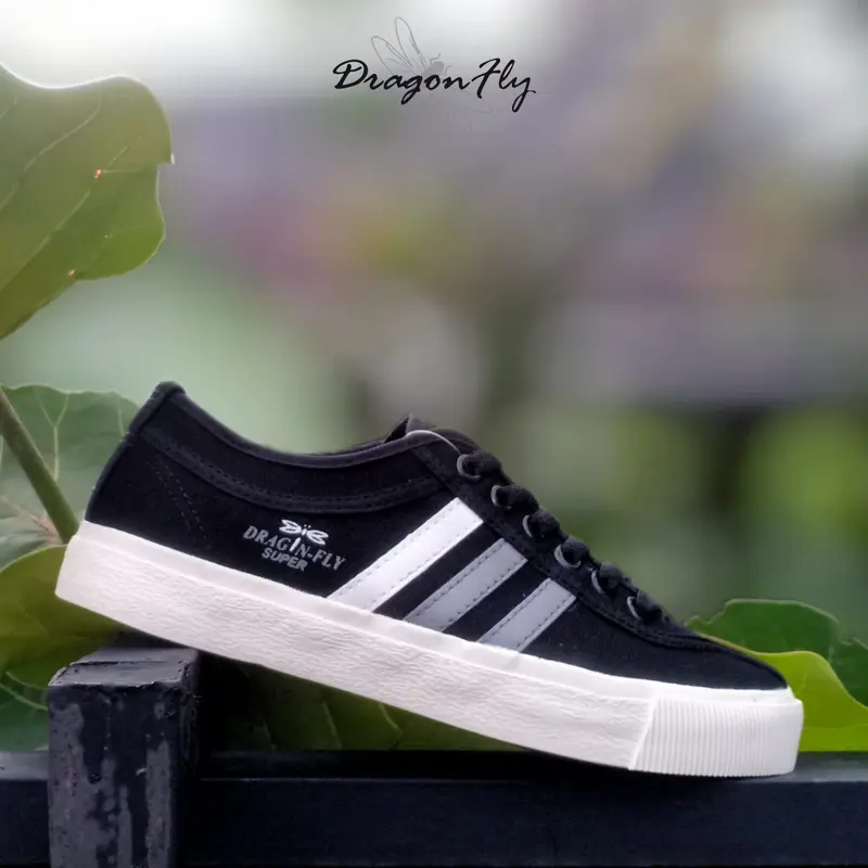 Sepatu Dragonfly Falcon Hitam Putih