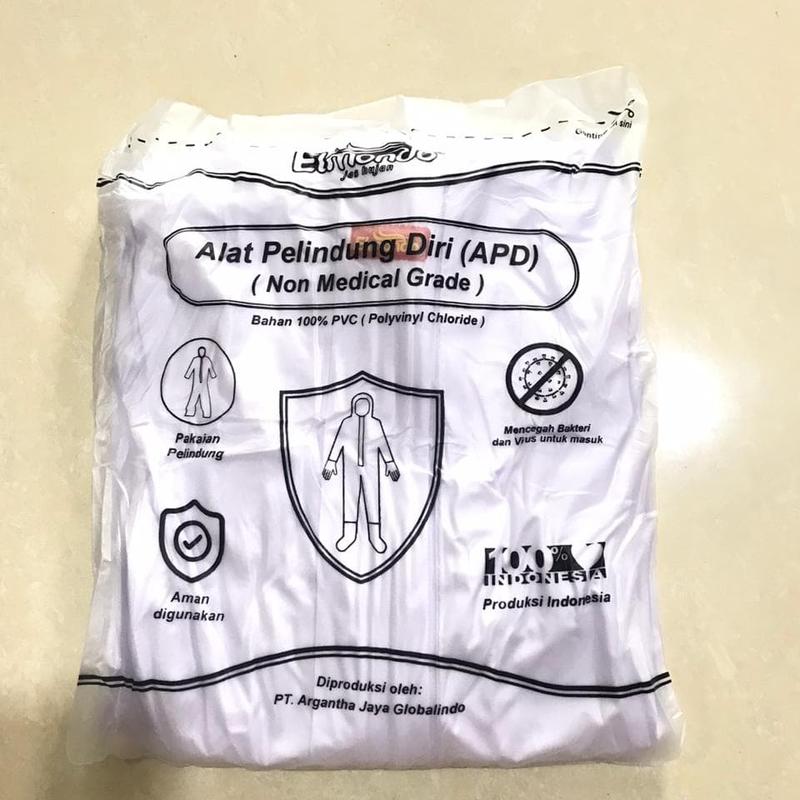jas hujan alat pelindung diri / APD anti Corona bahan pvc elmondo 010 1