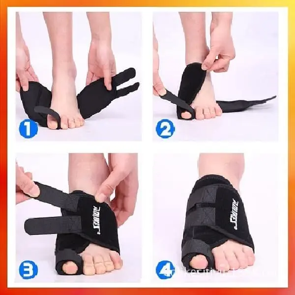 Aolikes deker pelindung jempol kaki adjustable 1 pcs hitam