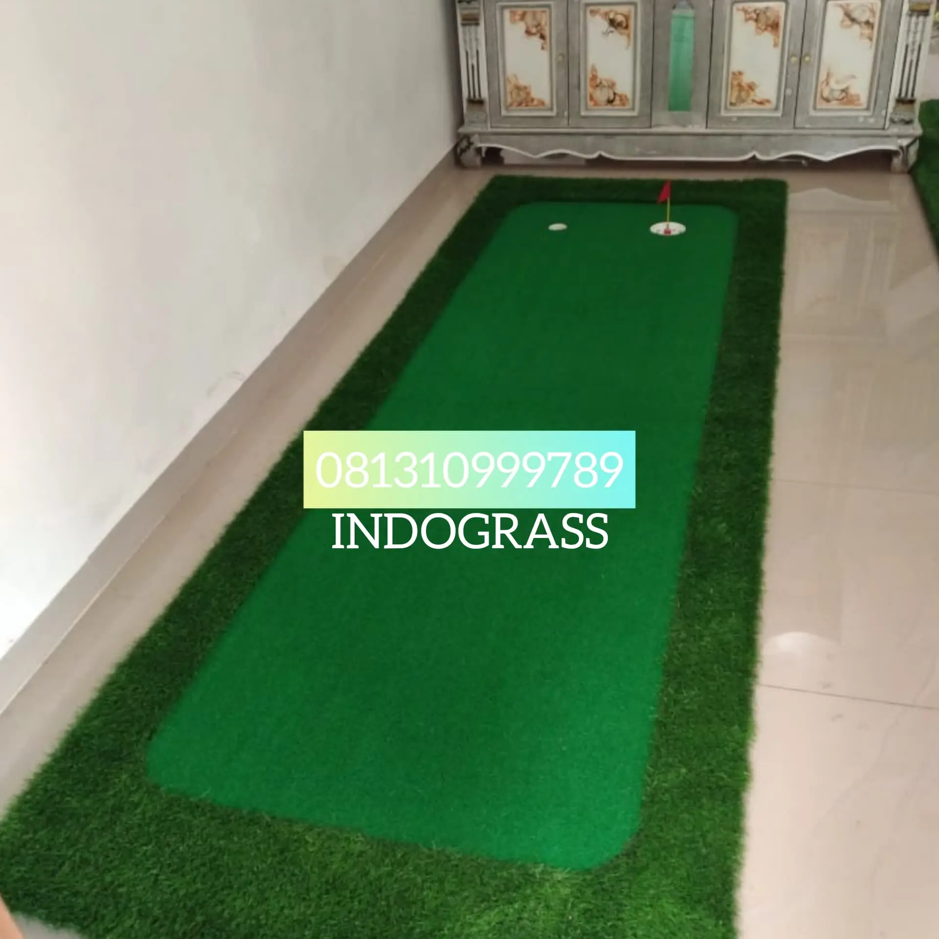 Putting green portable-lapangan golf mini 2m x 1m