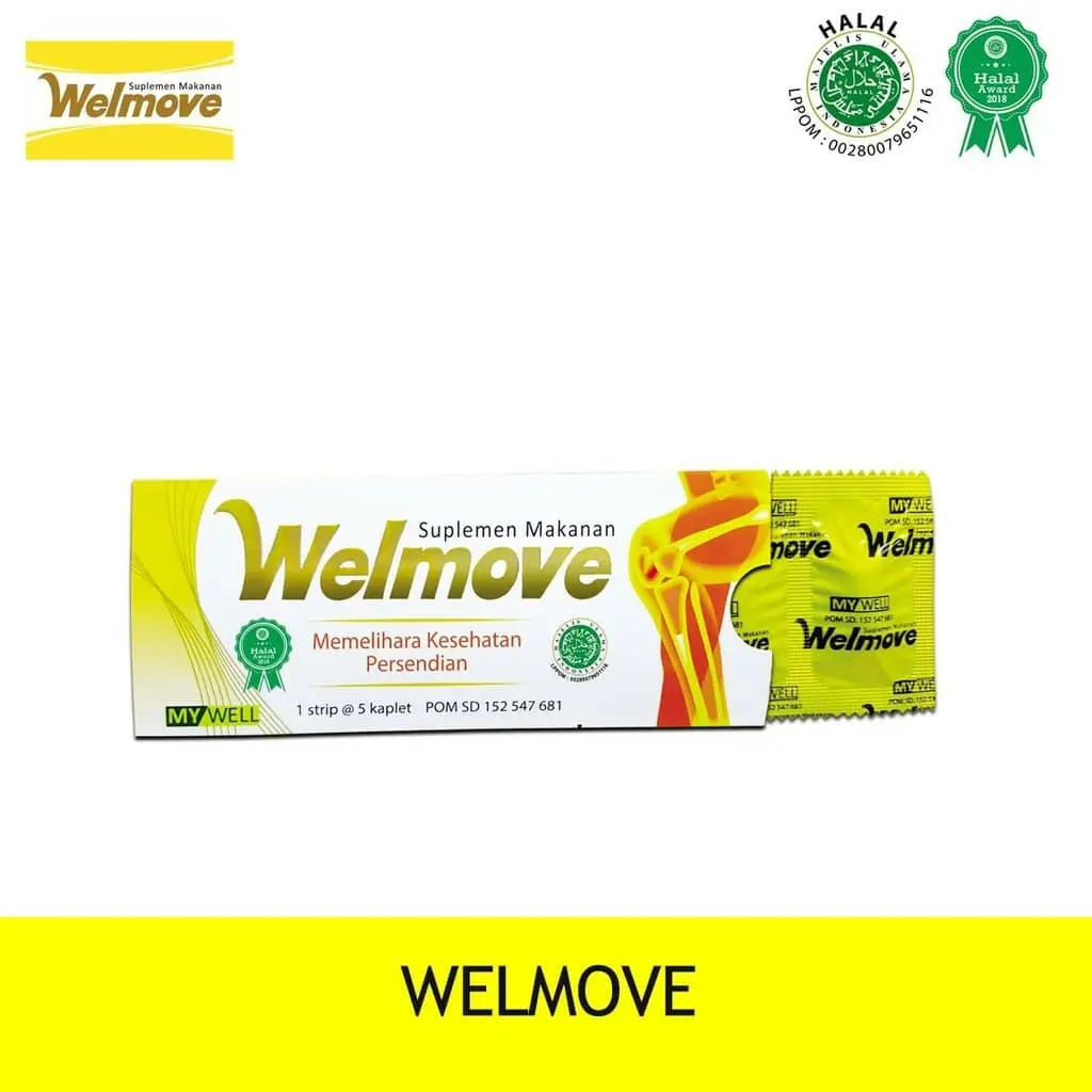 Welmove Suplemen Makanan Isi 5 Kaplet untuk Kaku dan Sendi Nyeri