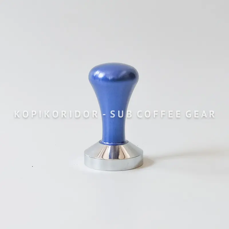 Tamper Kopi Espresso Coffee Stainless Steel - Blue Handle 51mm 0