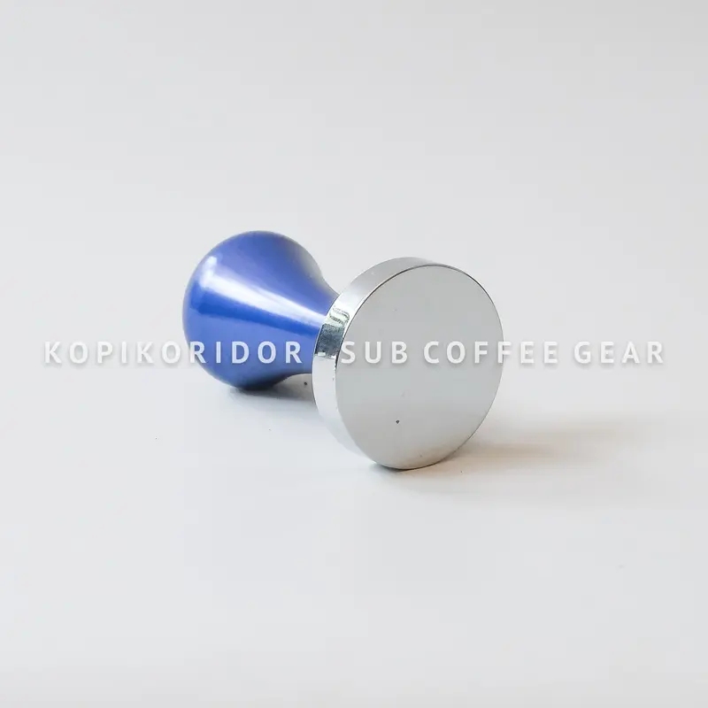 Tamper Kopi Espresso Coffee Stainless Steel - Blue Handle 51mm 2