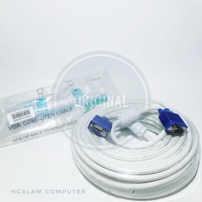 Gambar Kabel VGA 20m Websong - High Quality dari Ngalam Computer Kota Malang Tokopedia
