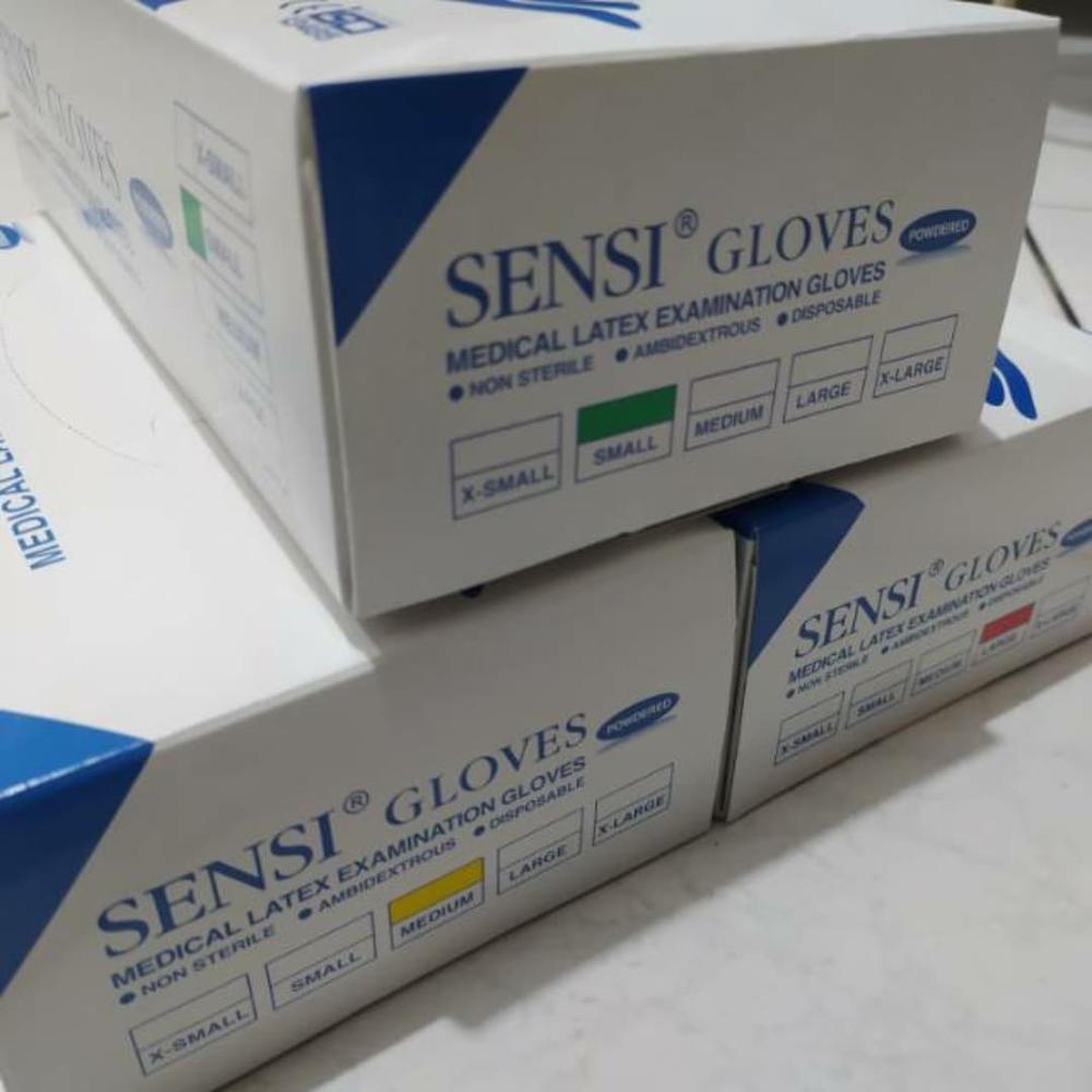sarung tangan latex sensi gloves 1 box isi 100 pcs - XS